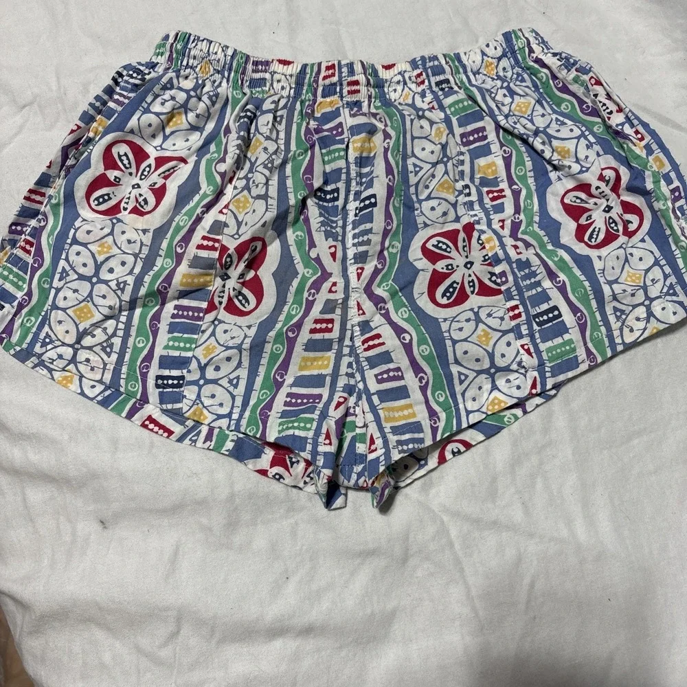 Gazelle New York Men's Print Short Shorts Sz‎ 2 (see measurements) RARE Vintage